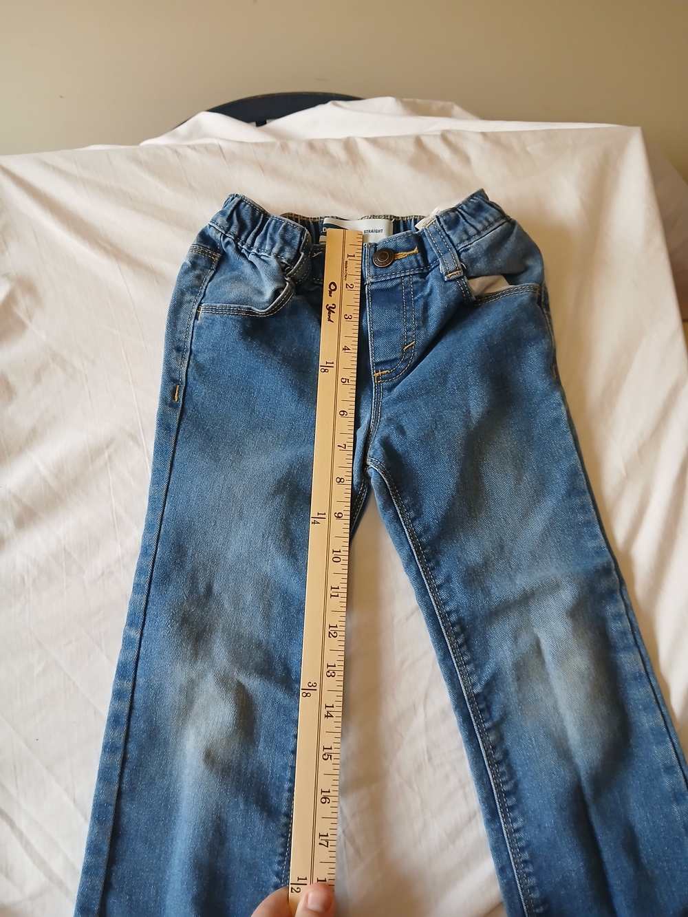 Old Navy Blue Wide-Leg Jeans with Elastic Waistband